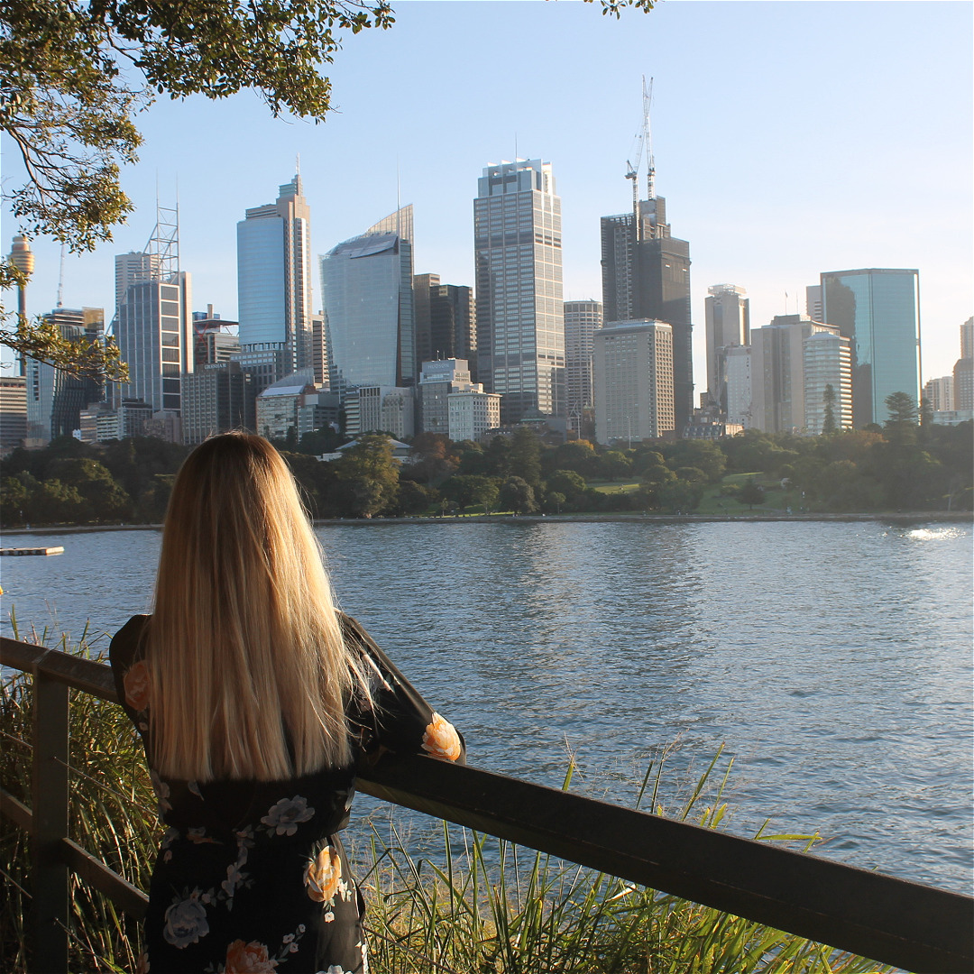 Me in front of Sydney skyline